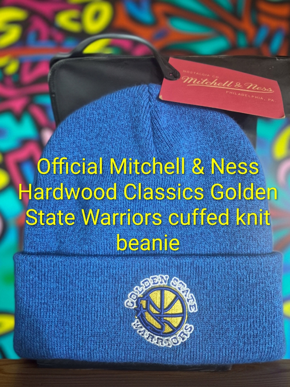 Mitchell & Ness Hardwood Classics Golden State Warriors Cuffed Knit beanie NWT